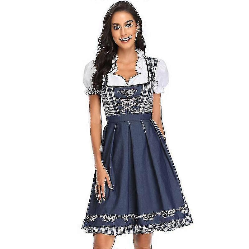 عالية الجودة الألمانية التقليدية منقوشة Dirndl اللباس مهرجان أكتوبر زي الزي للنساء البالغات هالوين كوسبلاي يتوهم حزب