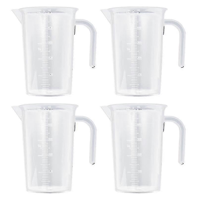 4pcs 500ml Clear Graduated Measuring Measuring Ce Without Cover