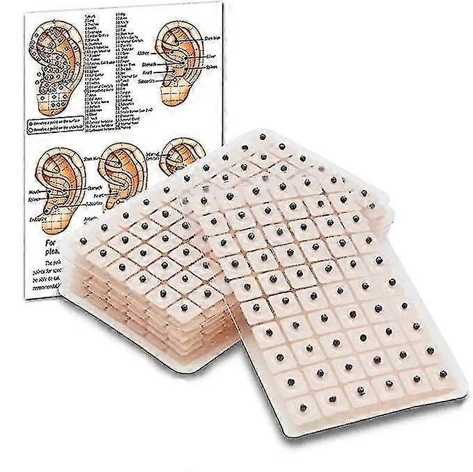 600 ספירות דיקור סיני זרעי אוזניים Vaccaria זרעי לחיצת אוזניים חד פעמיים אקופוינט עיסוי שעועית מדבקת מכבש אוזניים