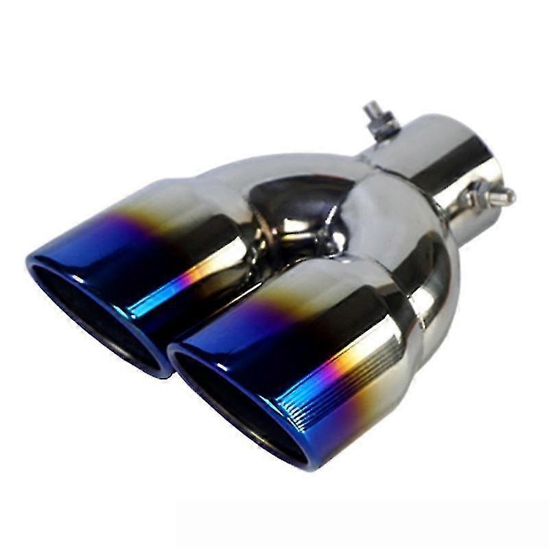 العالمي الفولاذ المقاوم للصدأ المزدوج الخلفية إلغاء الضوضاء سيارة العادم الأنابيب كاتم الصوت الذيل الأنابيب مزدوجة منفذ أنبوب العادم