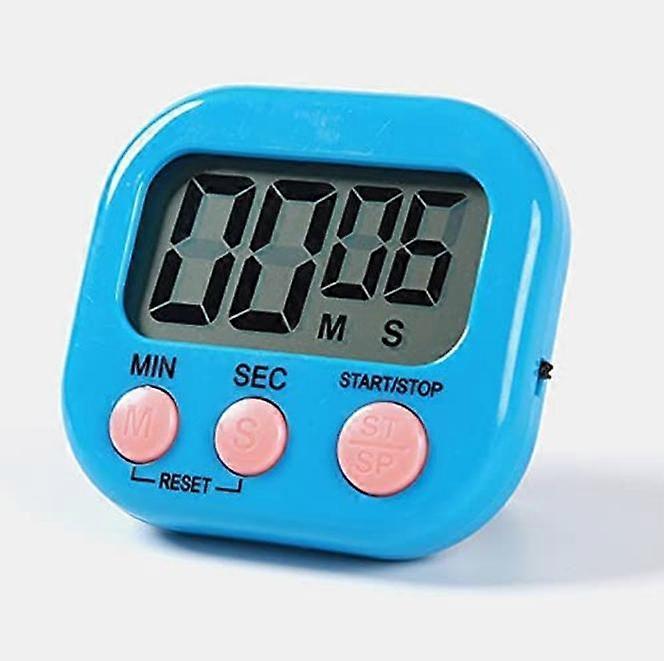 Blue-Magnetic Kitchen Timer with Large LCD Display, Timers for Cooking, Studying, Loud Alarm and Countdown Timer