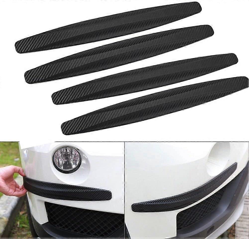 4pcs Universal Car Corner Bumper Guard, Anti-Scratch Sticker Strips, Car Bumper (Black-4PCS)