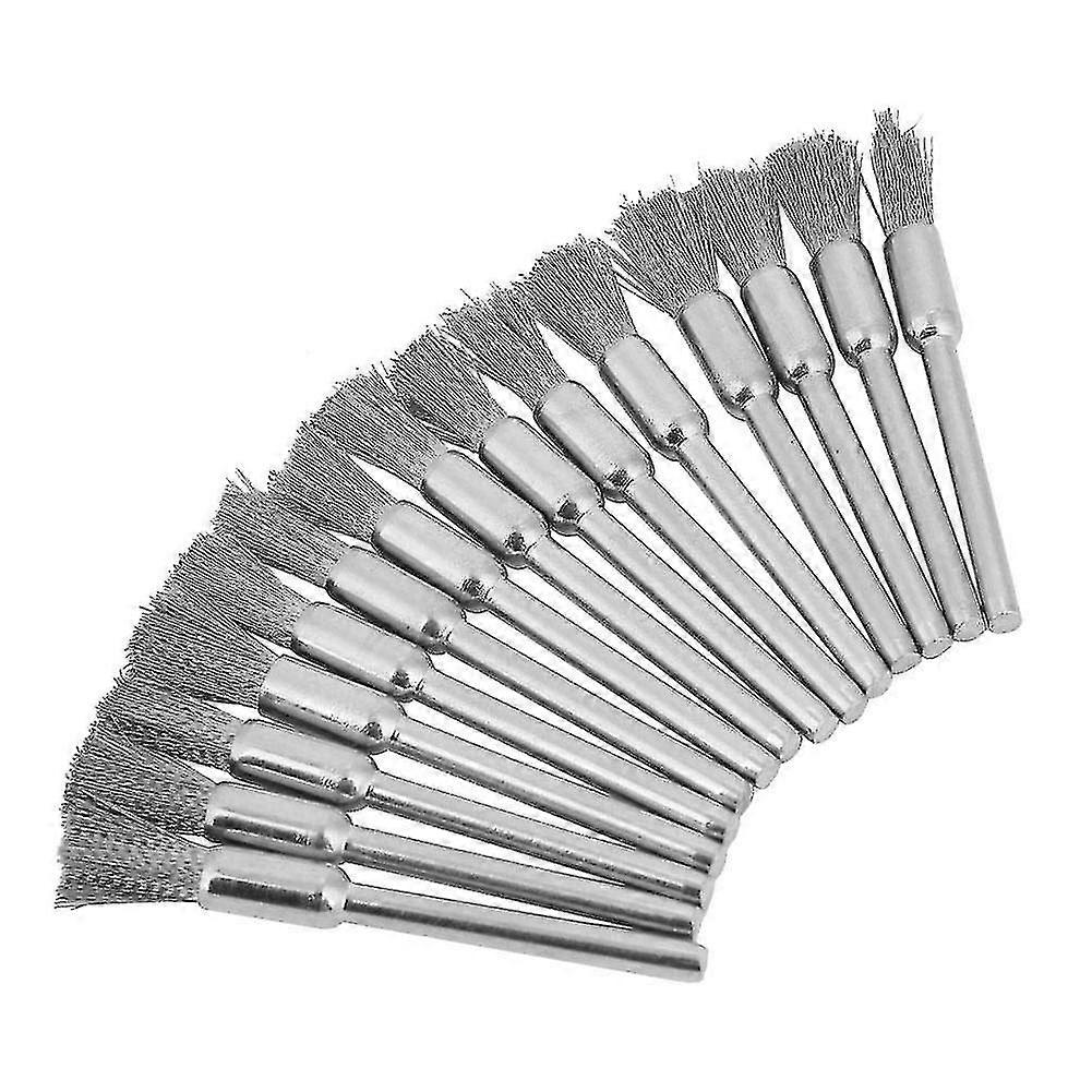 15 件钢丝刷 钢丝刷直径 3mm 抛光工具，用于清洁金属、木材和石头表面（（3*5mm）