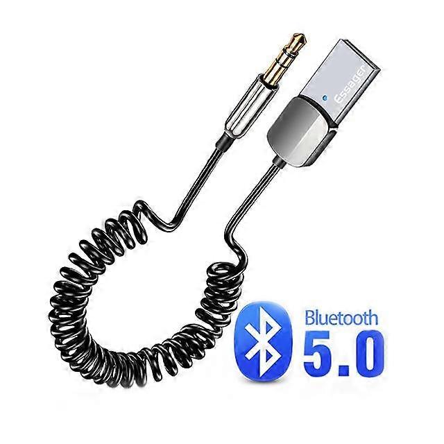 Essager Wireless Bluetooth 5.0 Receiver Adapter Car Speaker 3.5mm Jack Aux Audio Music Dongle for Car Bluetooth Transmitter