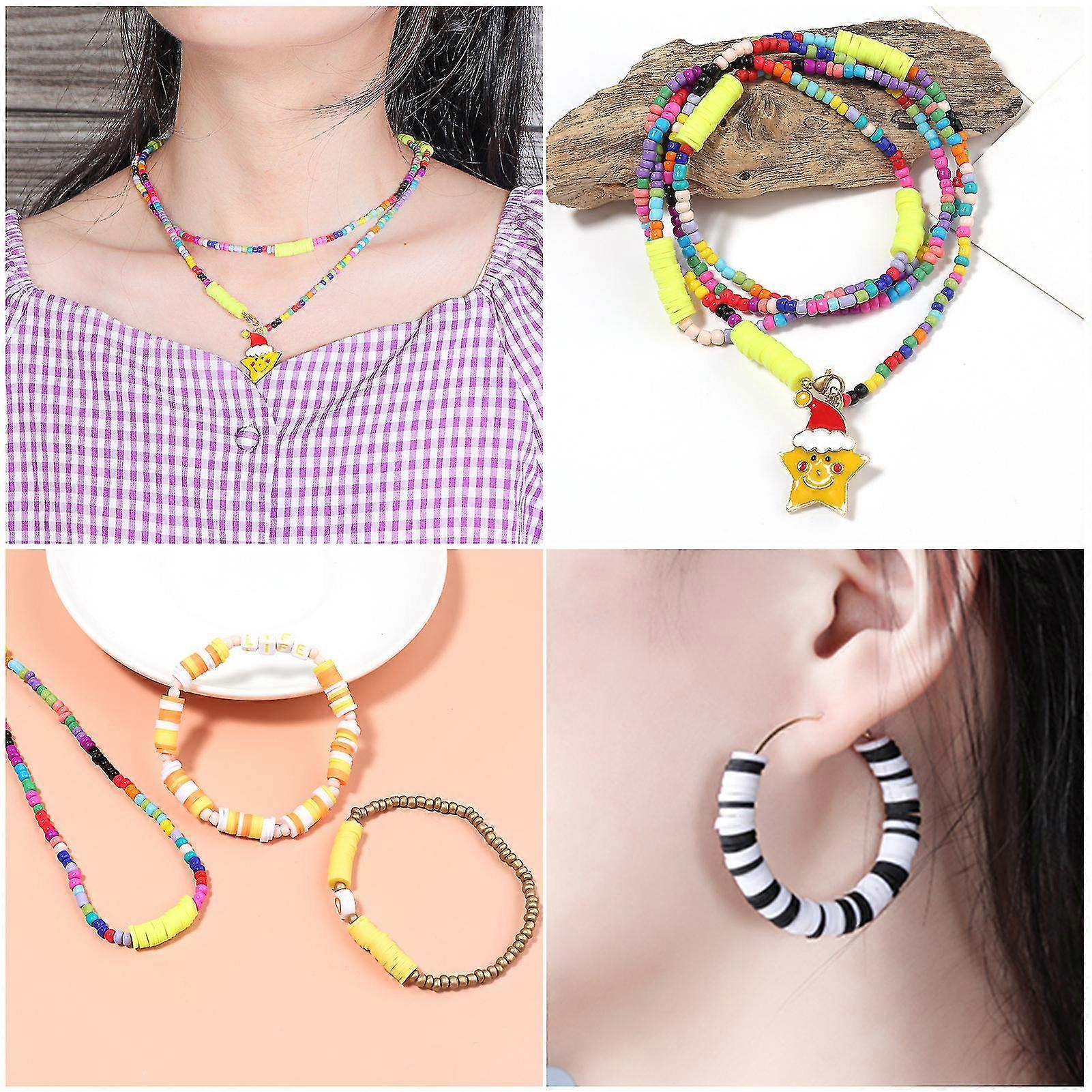 5600 Beads 24/48 Glass Rice Beads Set, 4500 Beads Diy Blet Necklace Jewelry Accessories Loose Beads