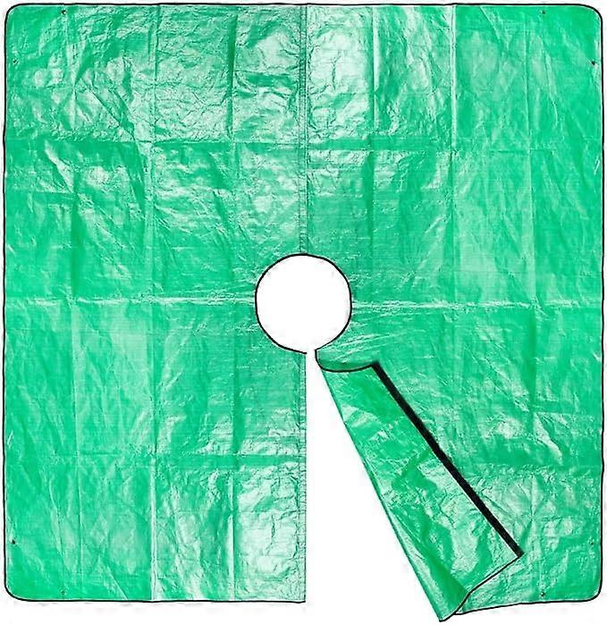 Landscaping tarp for pruning with 12 inch holes Garden tree tarp 200x200cm Four corners with corner buckles to easily secure around shrubs and trees