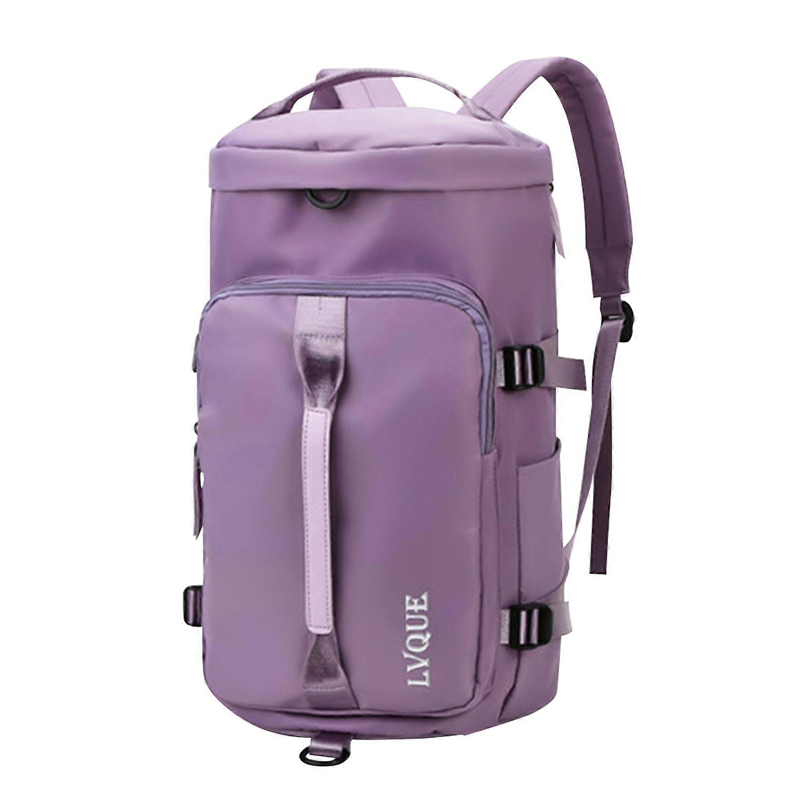 Borsone sportivo da donna Zaino da viaggio Weekender Borsa da notte con scomparto per scarpe Viola