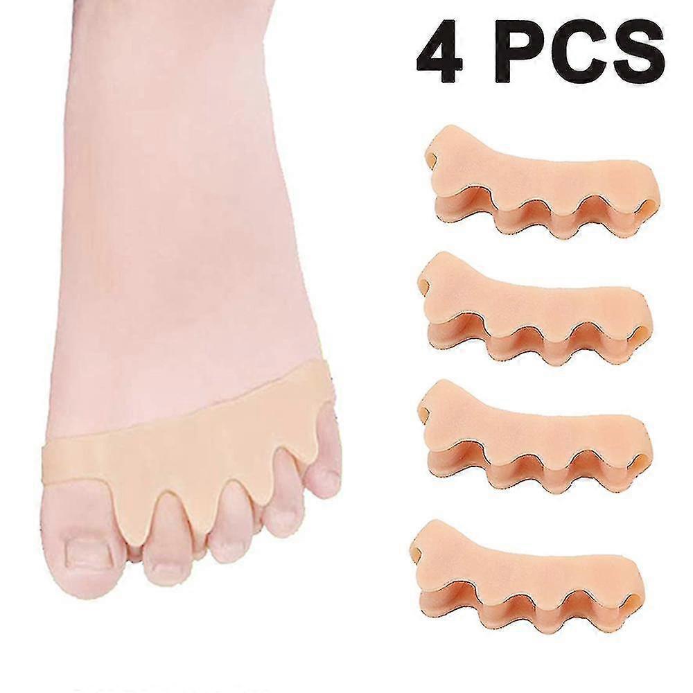 4 Pcs Toe Separators For Overlapping Toes And Restore Crooked