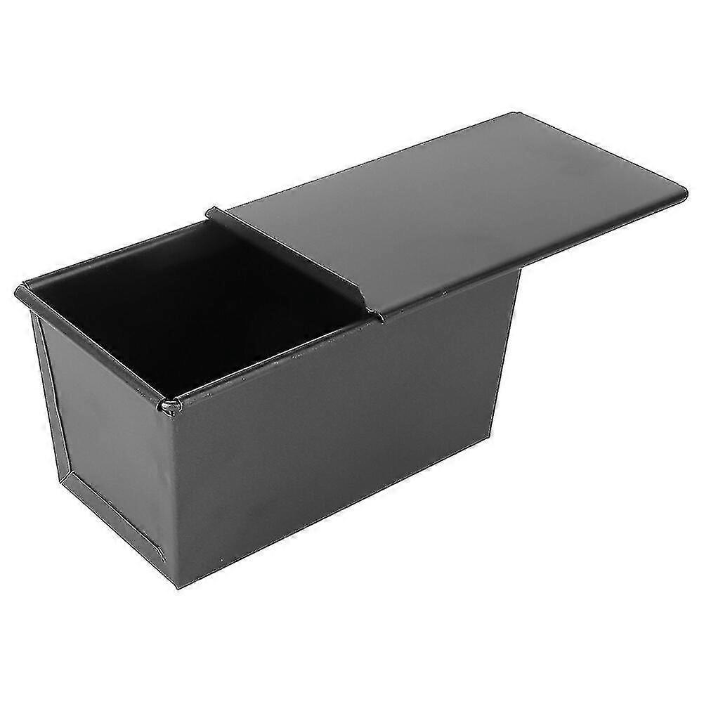 1 Set Black Loaf Pan With Cover Non Stick Bread Baking Mould Toast Mold Bakeware For Home