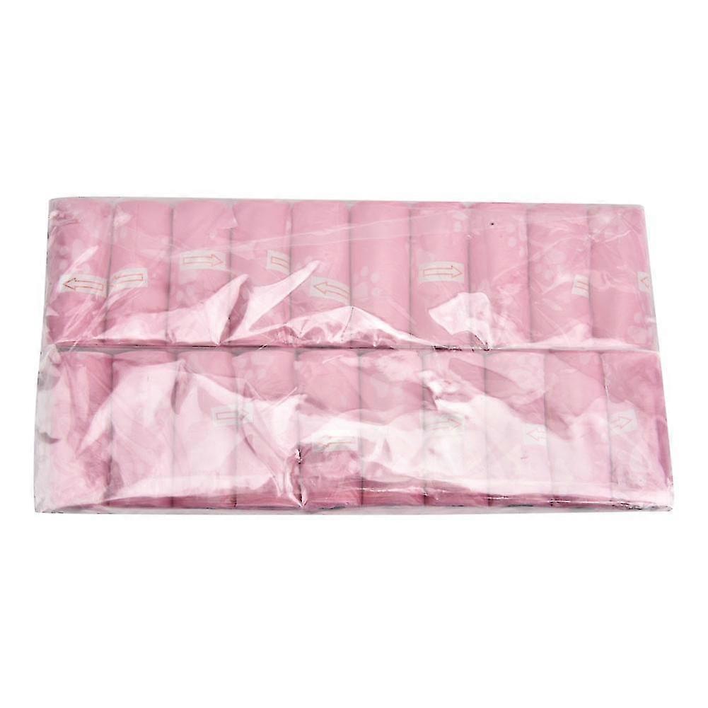 Heart Design Pink Pet Waste Poop Pick Up Bag - 20 Rolls, Garbage Clean Up