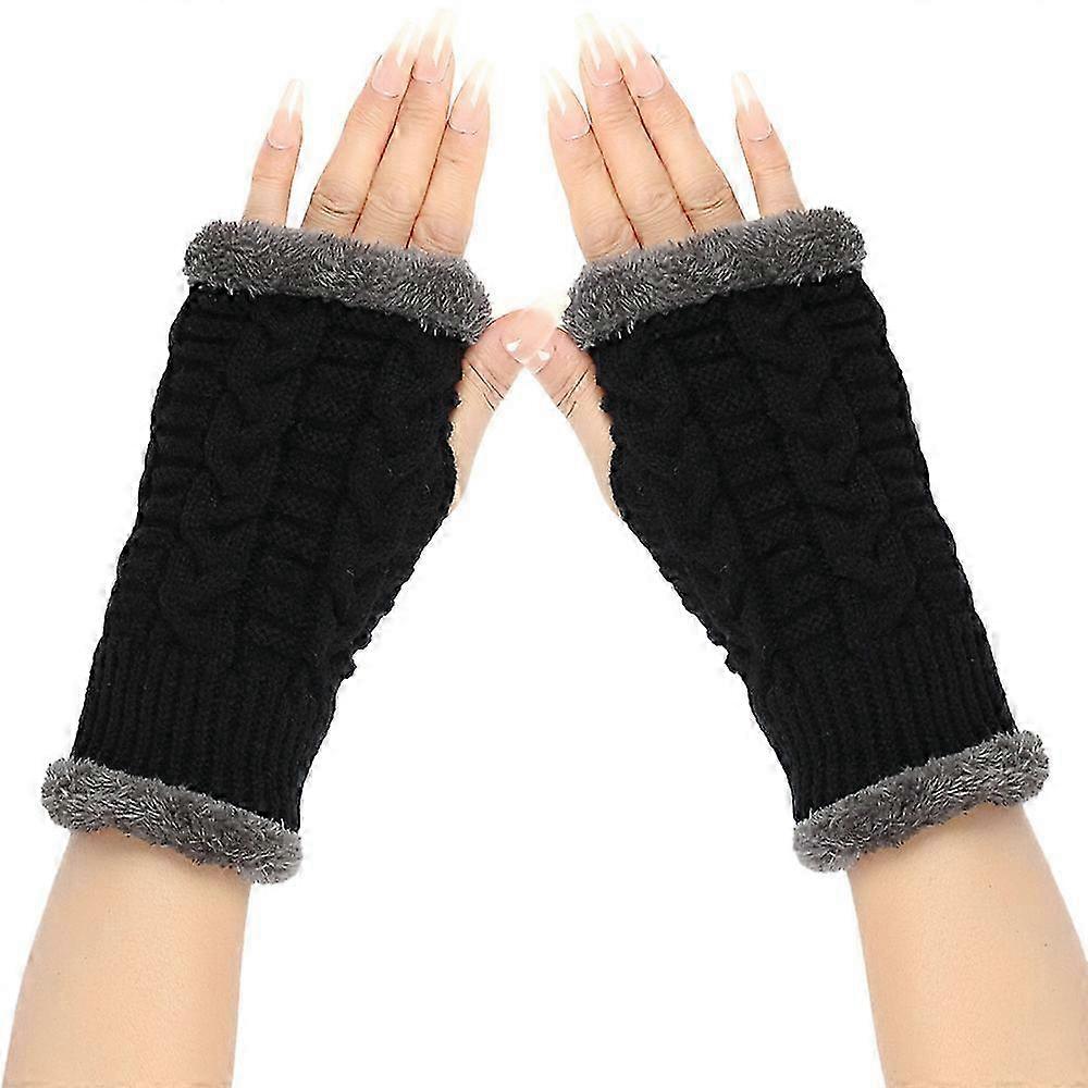Thick Knit Winter Gloves with Fleece Liner for Men and Women, Extra Warmth, Soft Material, One Size Fits Most