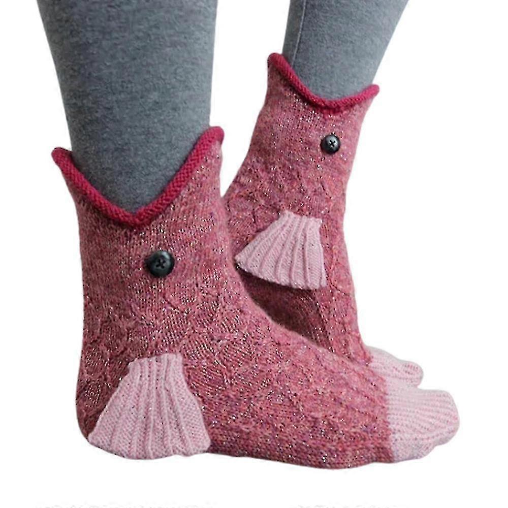 Unisesx  Xmas Knitted Animal Pattern Socks Funky Mid Calf Socks XiXi