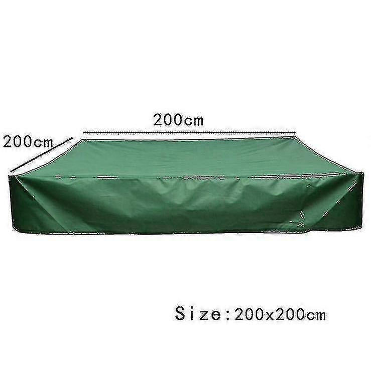 Courtyard Square Dustproof Green Sandpit Cover Waterproof Sunshade Sma