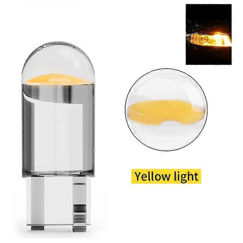 LED T10 W5W Canbus Glass COB 6000k Reading Dome Lamp Marker Wedge License Platecar light Bulb 168 194 192 DC 12V White Blue Red