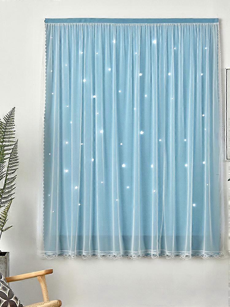 Room Backdrop Curtains Shading Drape High Quality Self-Adhesive Anti UV Punch Free Window Drapes