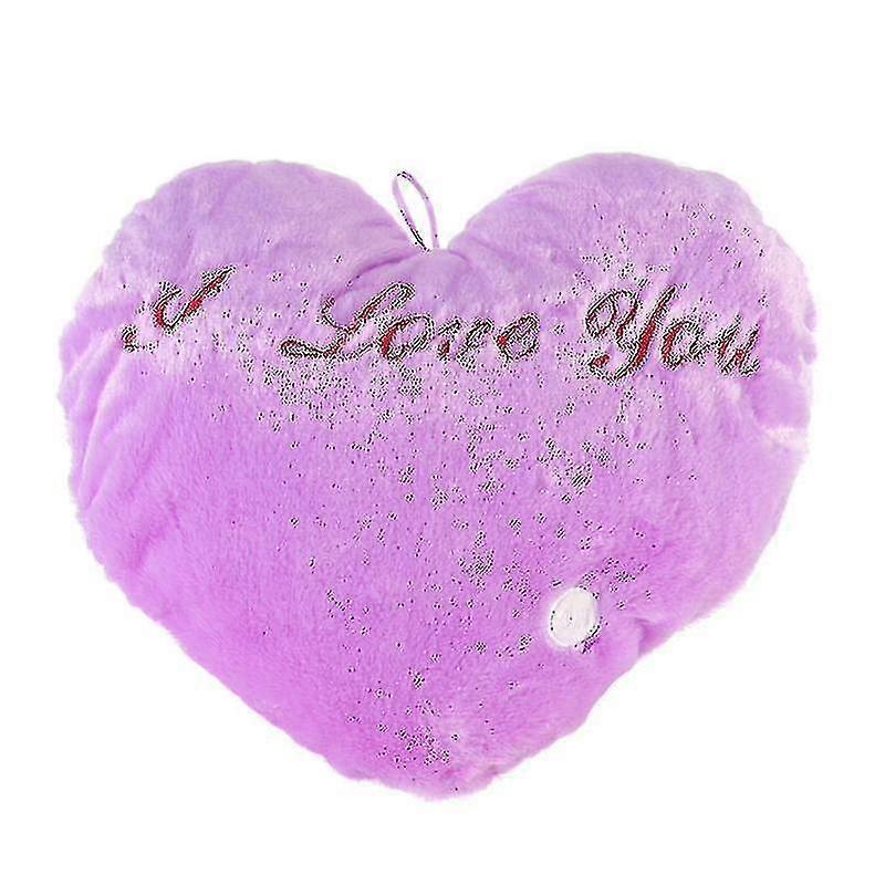 Purple Shape Throw Letter Luminous Cushion Decoration Toys With Core For Sofa Car Household Decorations Without