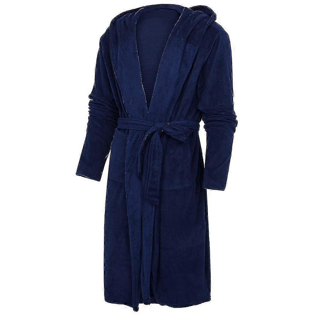 Women Hooded Dressing Gown Super Soft Fleece Robe Comfortable Loungewear Nightwear