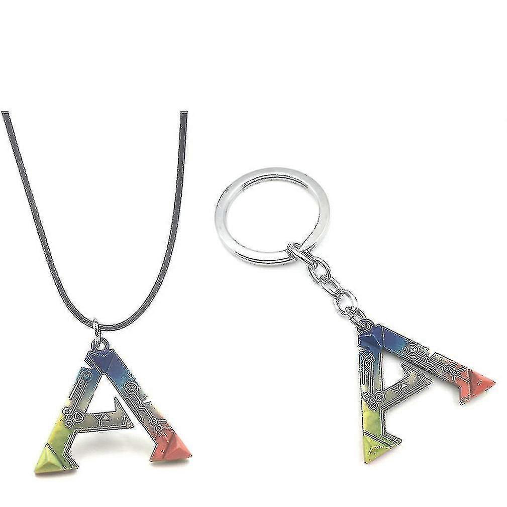 Cht-2pcs Ark Survival Evolved Collier Porte-clés Pendentif