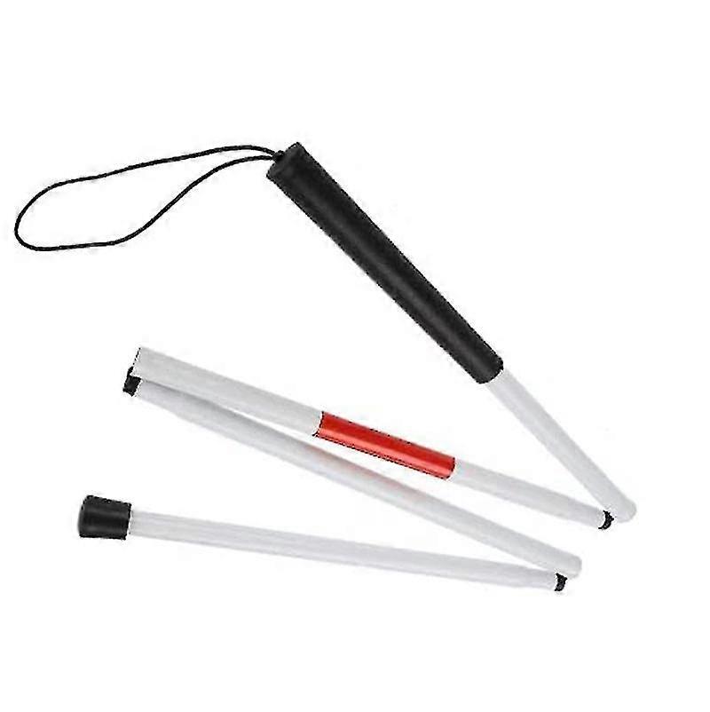 Folding Wal Stick For The Blind, 124cm 4-sects