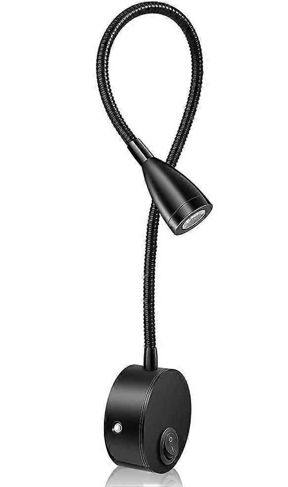 LED wall lamp reading light, 360 rotatable, bedside lamp, flexible gooseneck, warm white bedside lamp