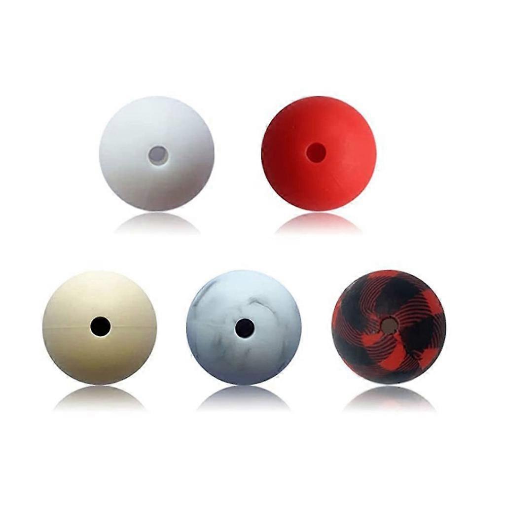 Silicone Loose Beads for Keychain Making Round Silicone Beads Making Kit