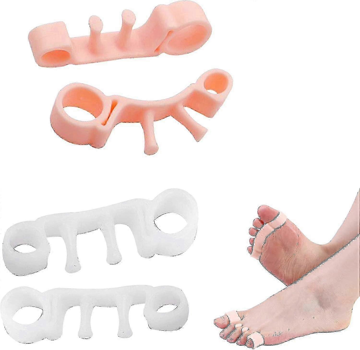 Toe Separator To Correct Bunion, 4 Pcs Bunion Corrector Toe Spacer Hammer Toe Straightener Toe Stretcher Big Toe Separators Unisex
