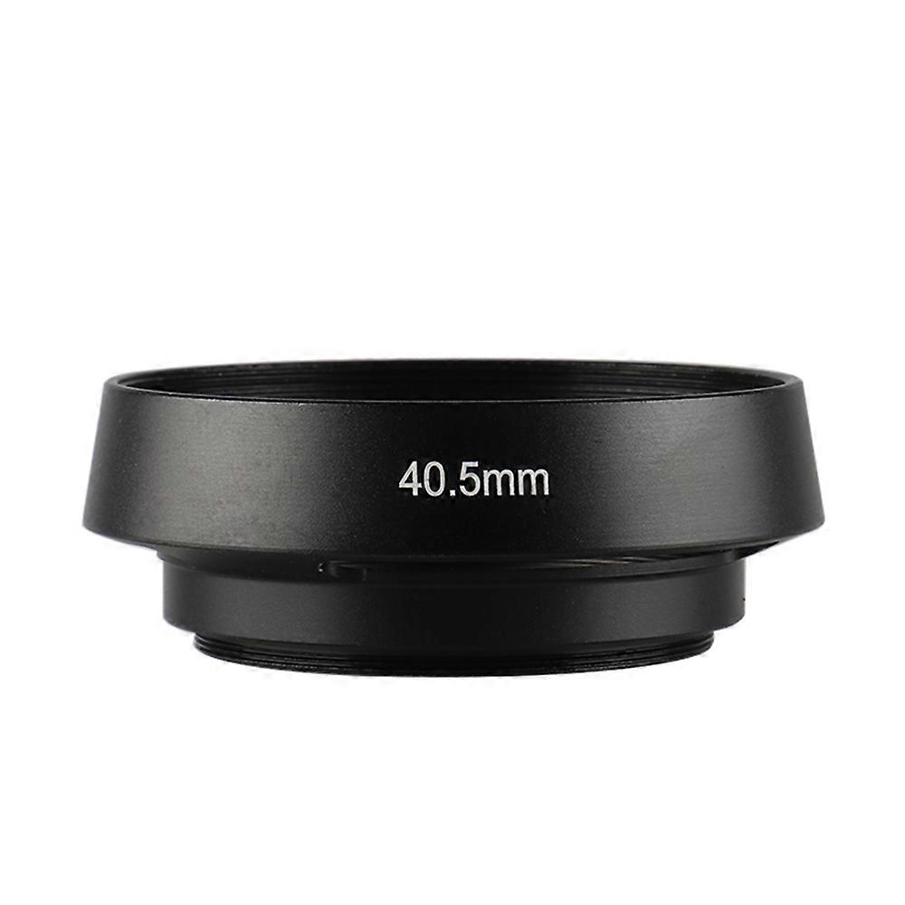Universal Metal Screw-in Vented Short Lens Hood Black