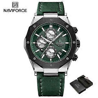 New NAVIFORCE Watches Top Luxury Brand Sport Men's Watch Leather Waterproof Business Fashion Chronograph Wristwatch Auto Date