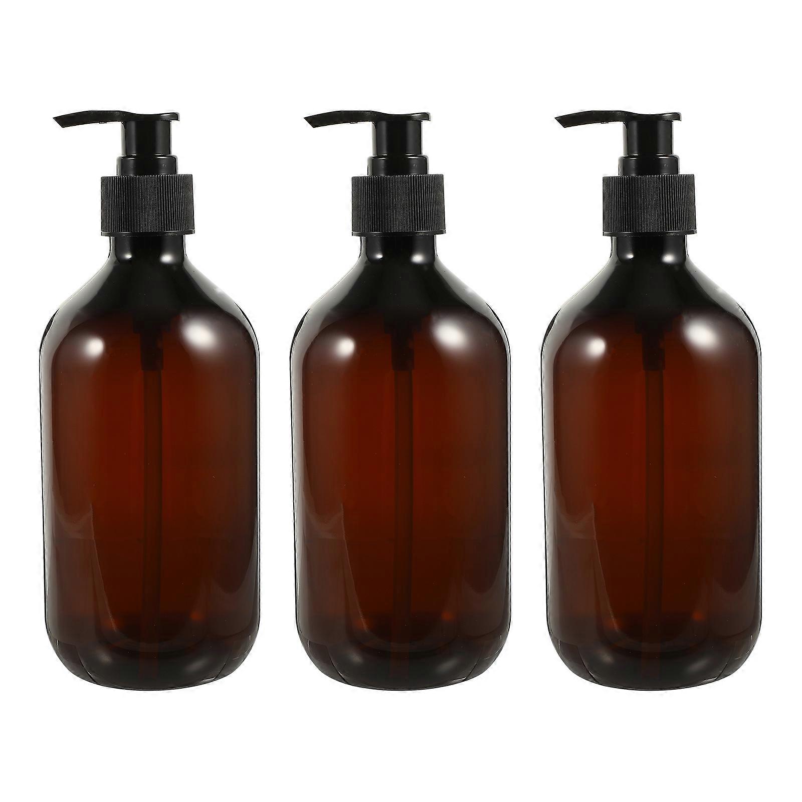 3 Pcs Laundry Detergent Container Empty Shampoo Bottle Soap Dispenser Amber Refillable Containers Refillable Pump Bottles