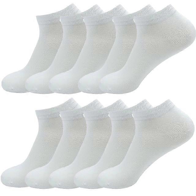 Dropshipping 5 Pares Lote Paquete Calcetines Mujer Calcetines Deportivos Transpirables Sólidos Clásicos Negocios Calcetines Cómodos Tobillo Bote Calcetines Algodón-negro 5 blanco 5, talla única