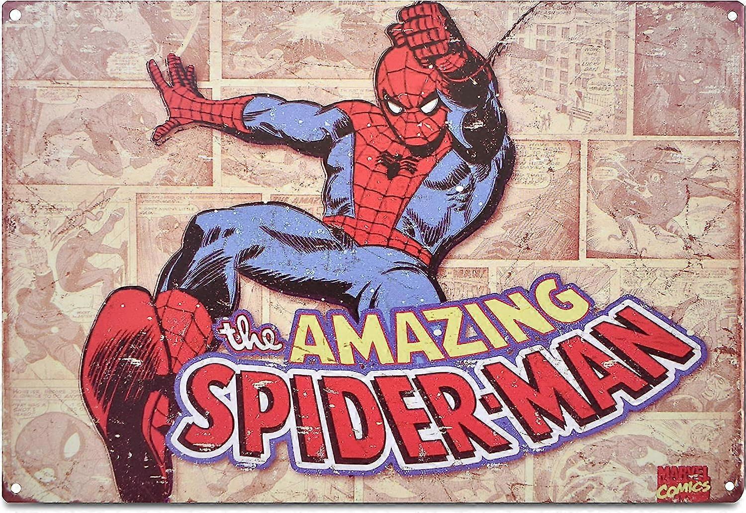 Spiderman Marvel Classic Comic Metal Antique Tin Sign (Spiderman)