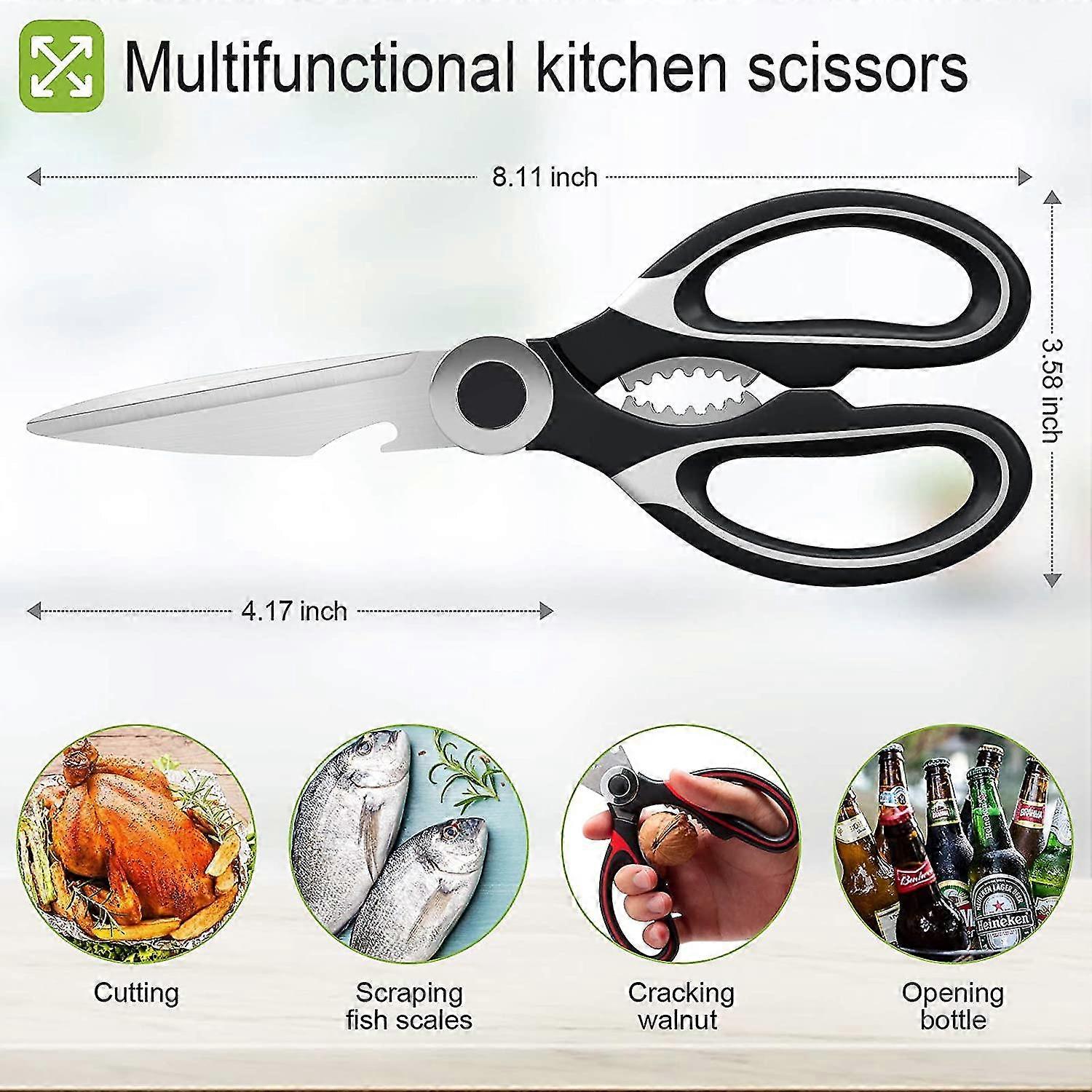 Kitchen Scissors, Super Sharp Heavy Duty Kitchen Scissors, Dishwasher ...