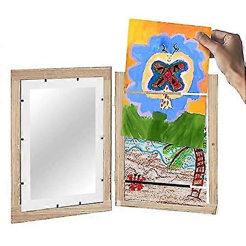 2023 Kids Art Frame, Frames Front Opening, Artwork A4 Picture Changeable, Display Storage