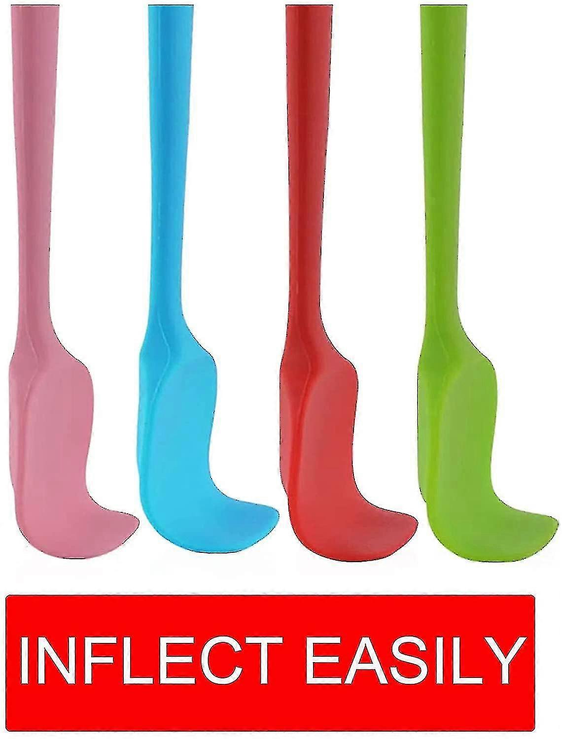 Silic Spatula, 4pcs Non Stick Rubber Kit Spatulas, Ant Spoon