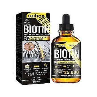 Biotina Óleo de Crescimento Capilar Vitamina B7 Óleo Essencial de Cabelo Tratamento Prevenção de Perda Restaurador Óleo Essencial 30ml 1pc