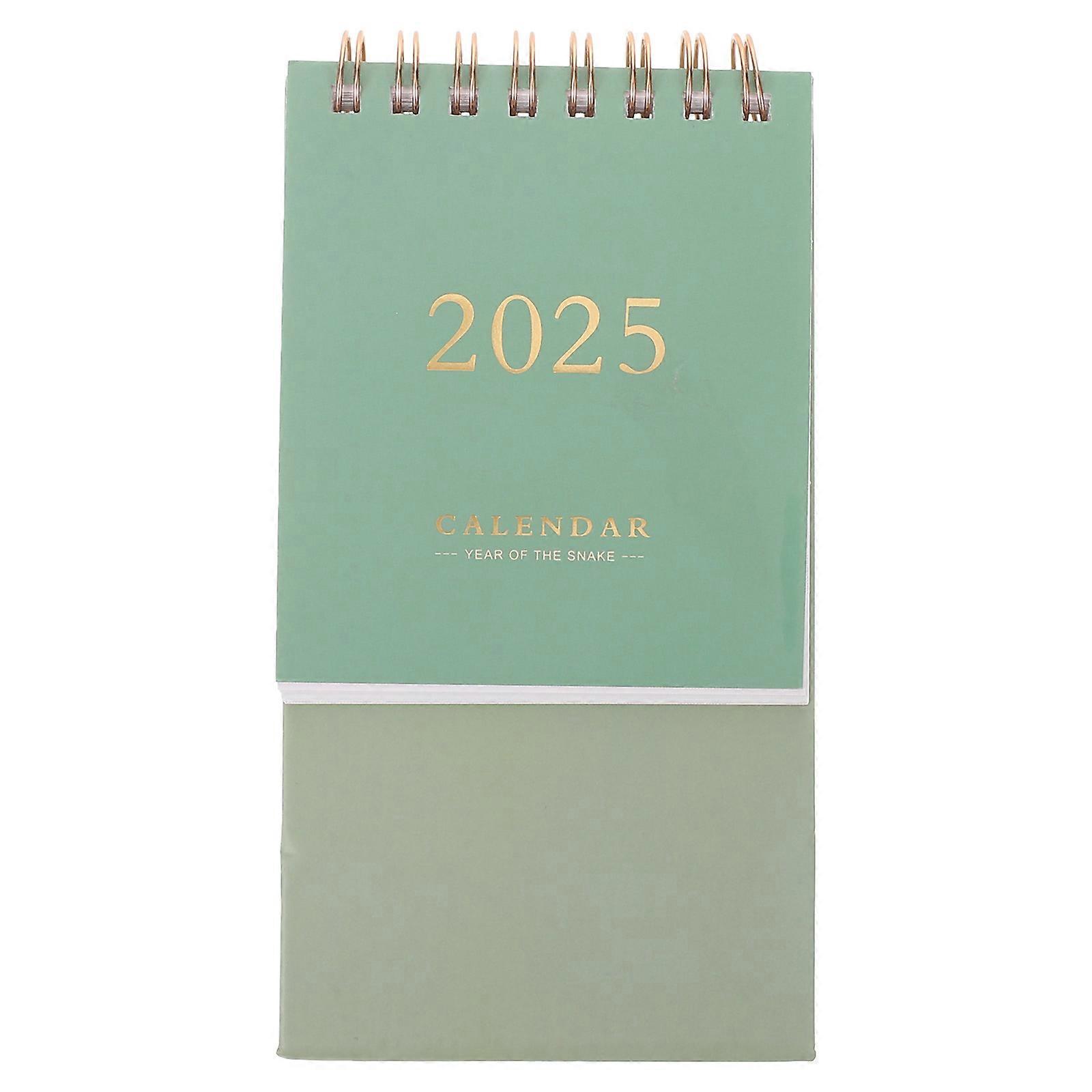 Mini Desk Calendar Desk 2024-2025 Table Calendar Desktop Calendar Spiral Binding Calendar Decor