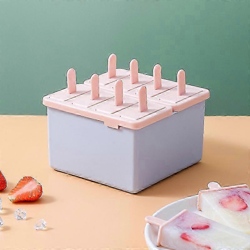 Easy Release Ice Pop Molds, DIY Popsicle Maker With Quick Freezing Technology For Homemade Ice Bars, Vertical 8 Ice Cream Mold, Homemade Ice Cream Pop