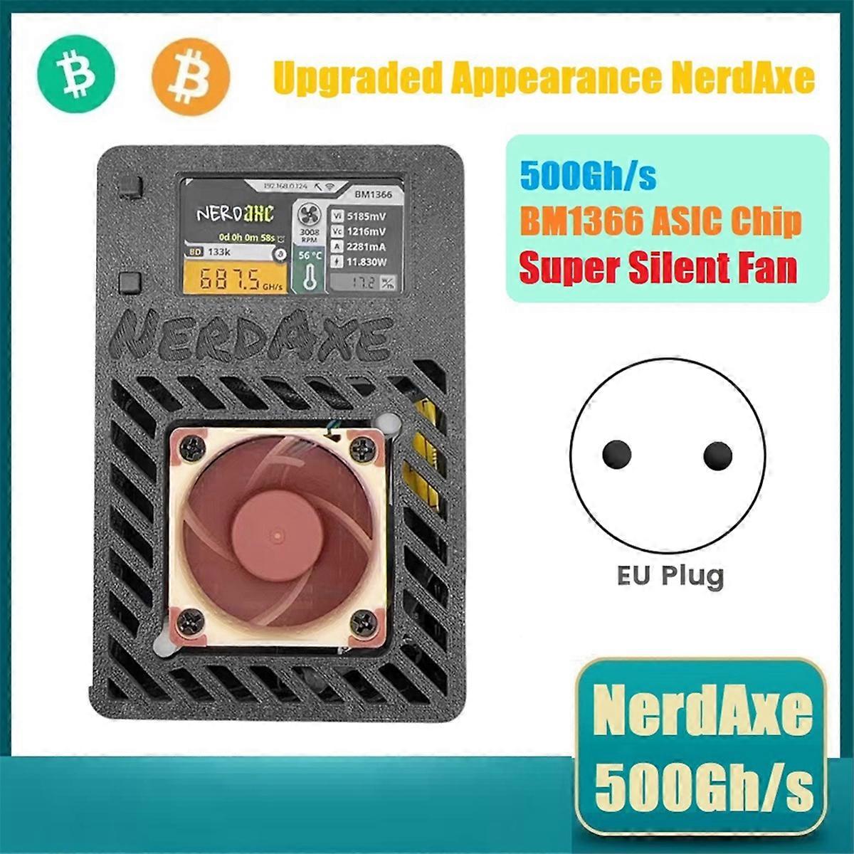 NerdAxe Miner Nerdminer Solo Lotterie Miner 500Gh/S Super Silent Lüfter BM1366 ASIC Chip Bitaxe BTC Min