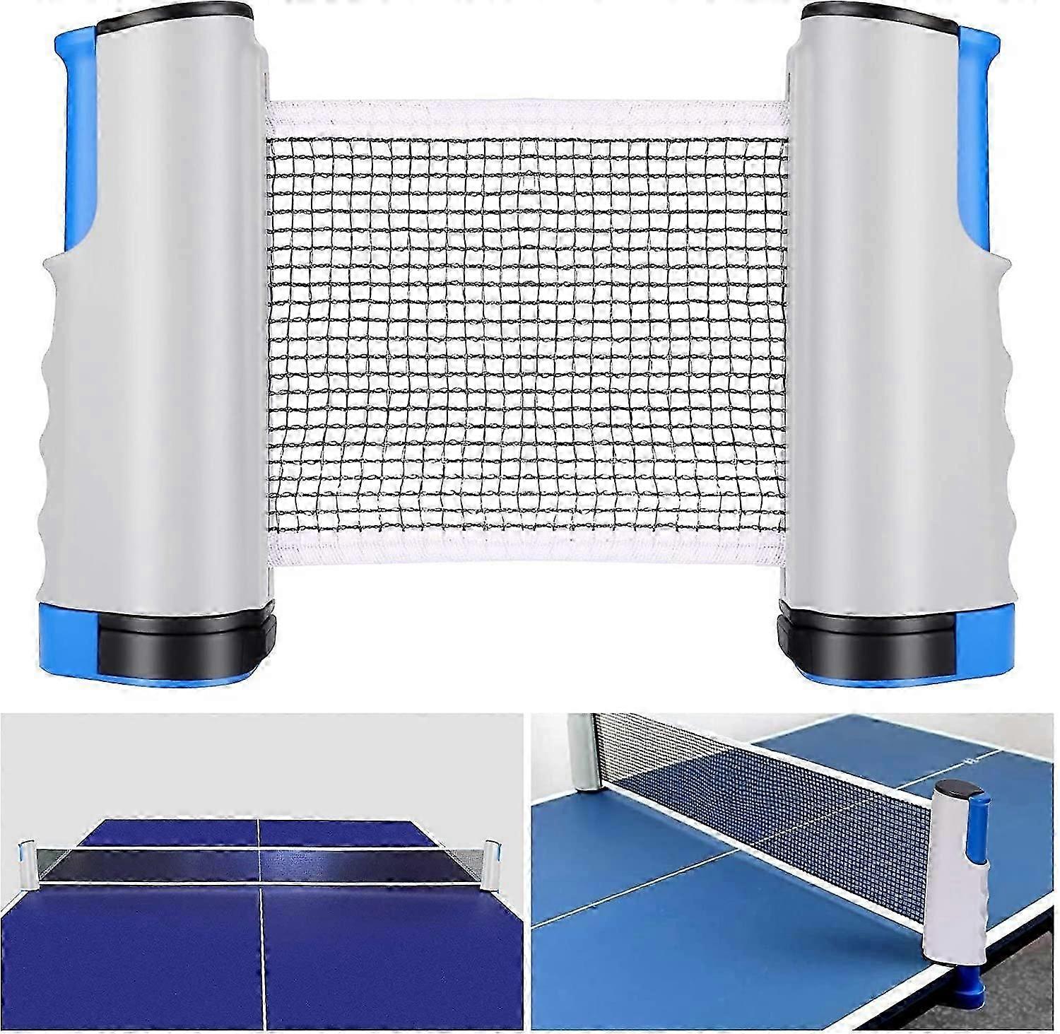 Nirvana Ping Pong Net, Retractable Table Tennis Net Ping Pang Net Table Tennis Net Adjustable Portable for Indoor and Outdoor, Gray
