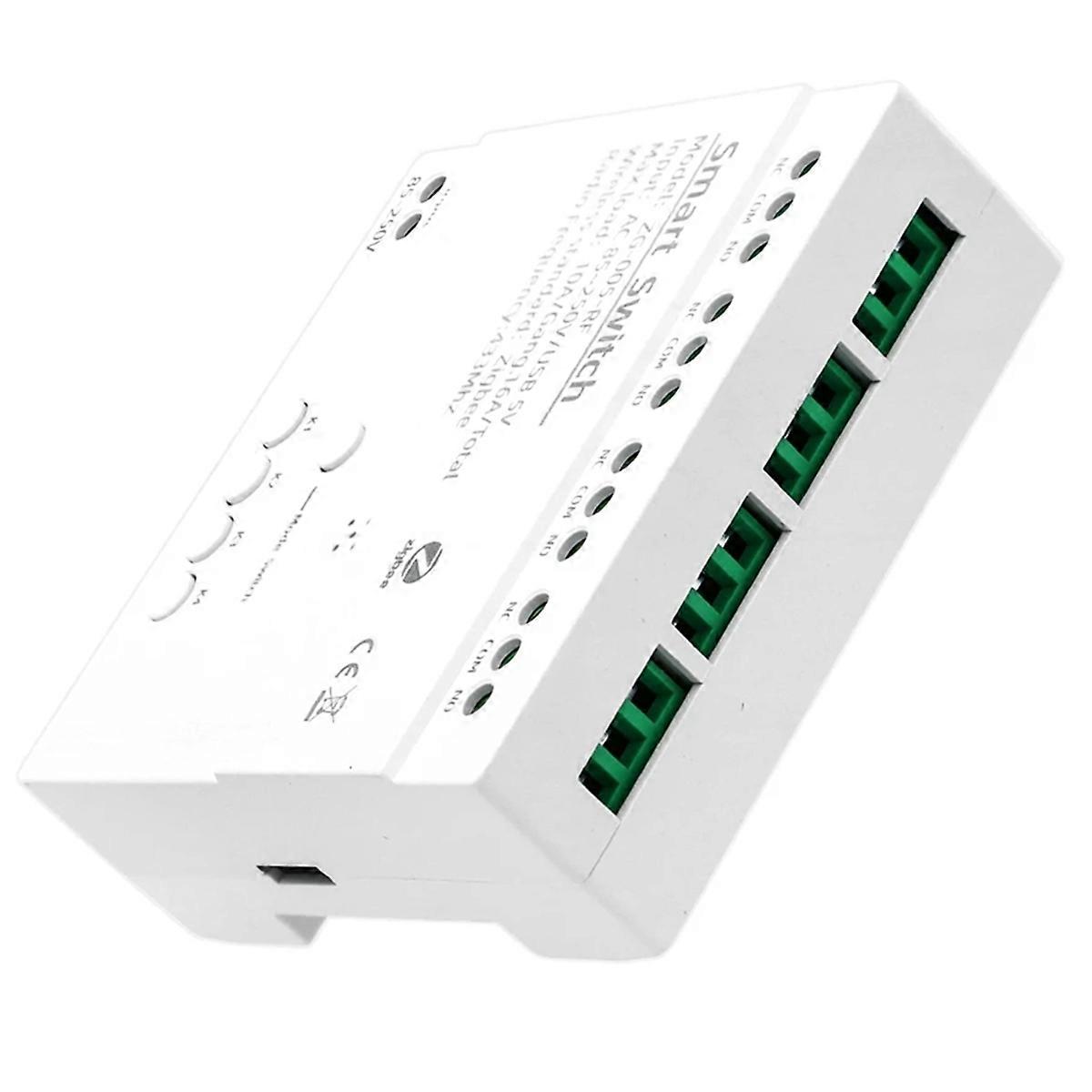 4 Channels Tuya ZigBee Smart Switch Module RF433 Smart Home Automation DIY Breaker Wireless Relay Voice Control