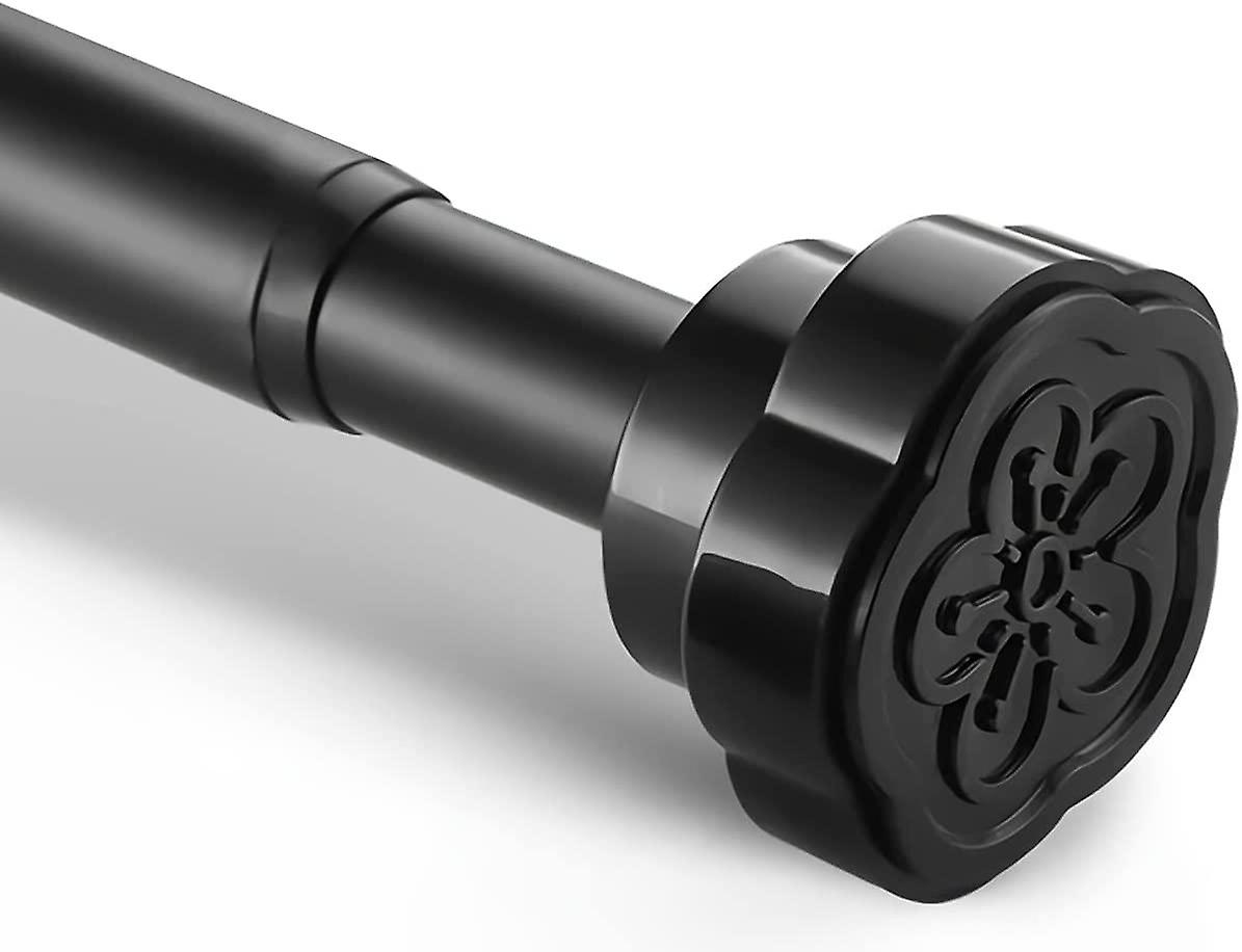 Black Shower Curtain Rod Tension 15 20inch Adjule Rods No Drilling