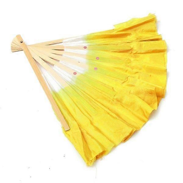 Soie multicolore bambou art populaire chinois fait à la main éventail de danse