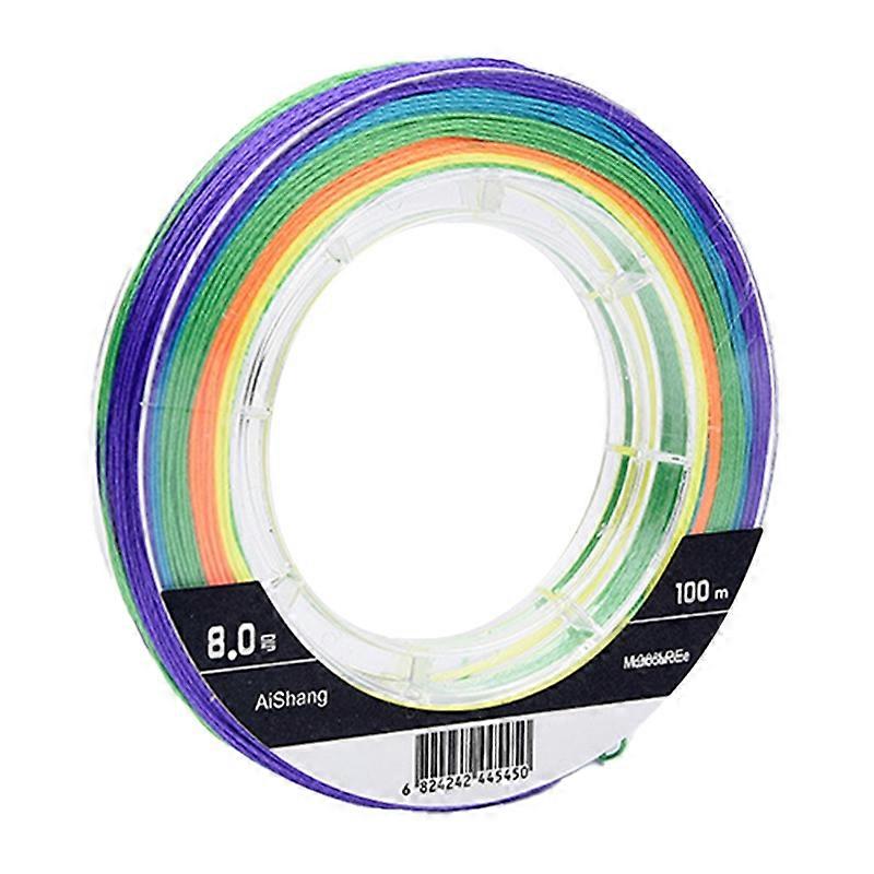 Type N AISHANG 100m Fishing Line Abrasion Resistant 9-Braided PE String Cord Fishing Wire