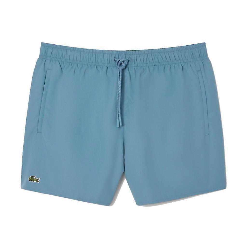 Lacoste Kortärmad Ribbad Krage Baddräkter