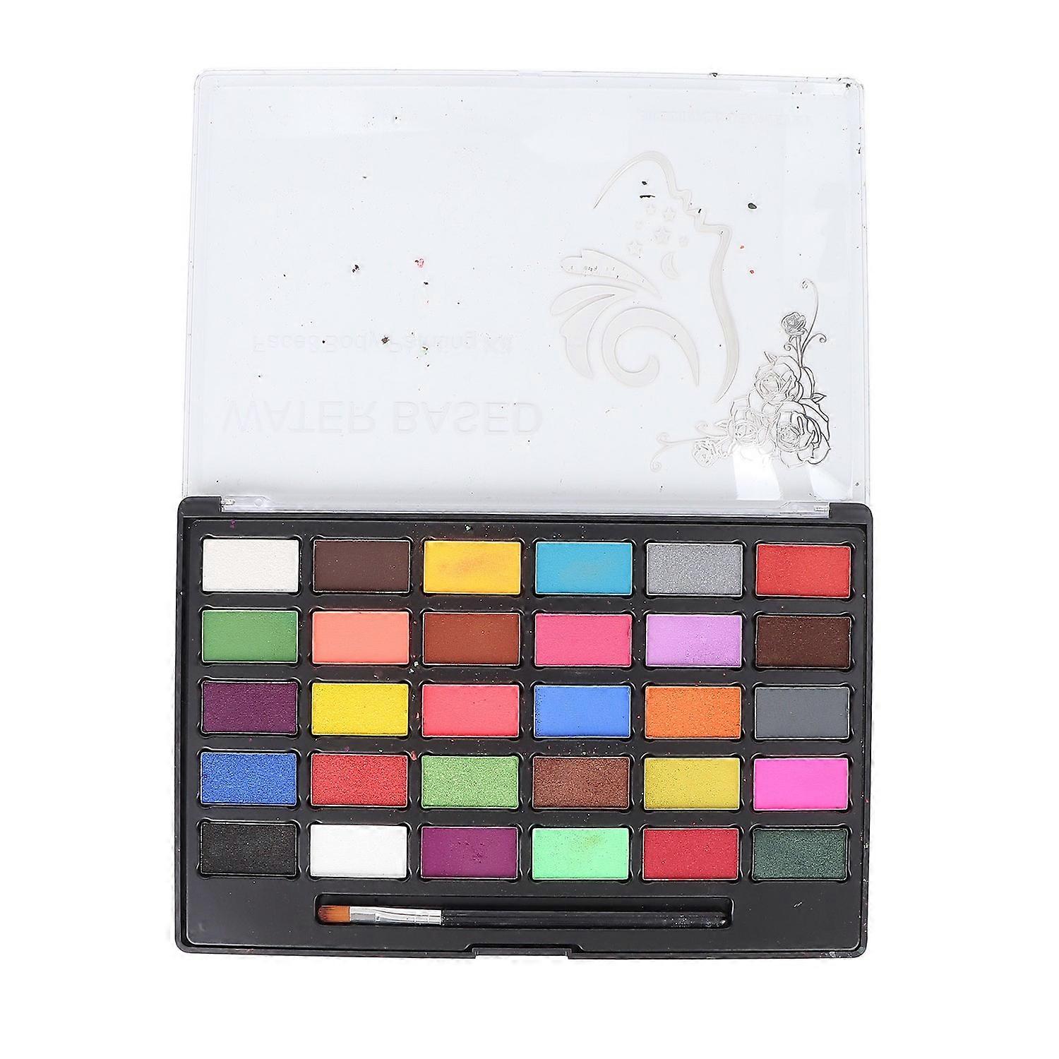 Face Paint Kit 30 Colors Fast Drying Safe Material Easy Washable DIY Making Body Painting Set for Th