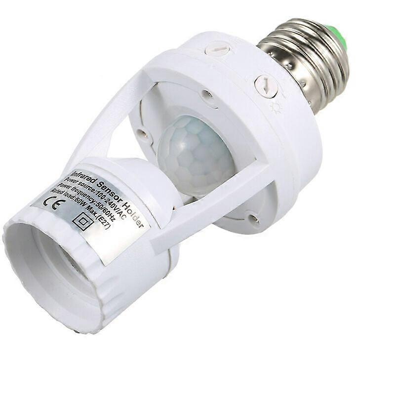 Sensitive PIR Motion Sensor E27 LED Bulb Base, Infrared Automatic Lighting Lamp Base Switch (E27)
