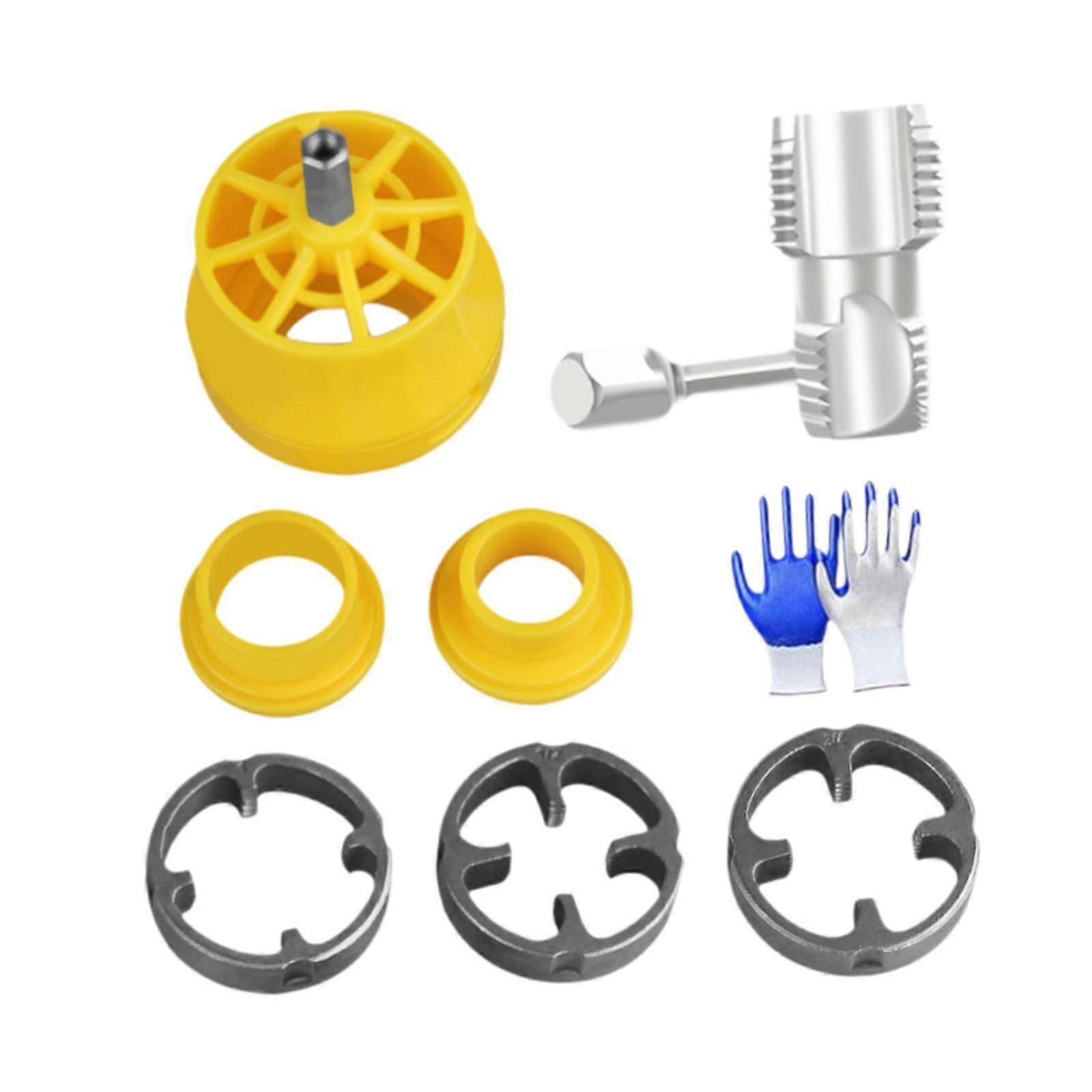 Kit d’enfiletage de tuyau en PVC facile à utiliser pour perceuse électrique Usage domestique Intérieur Extérieur