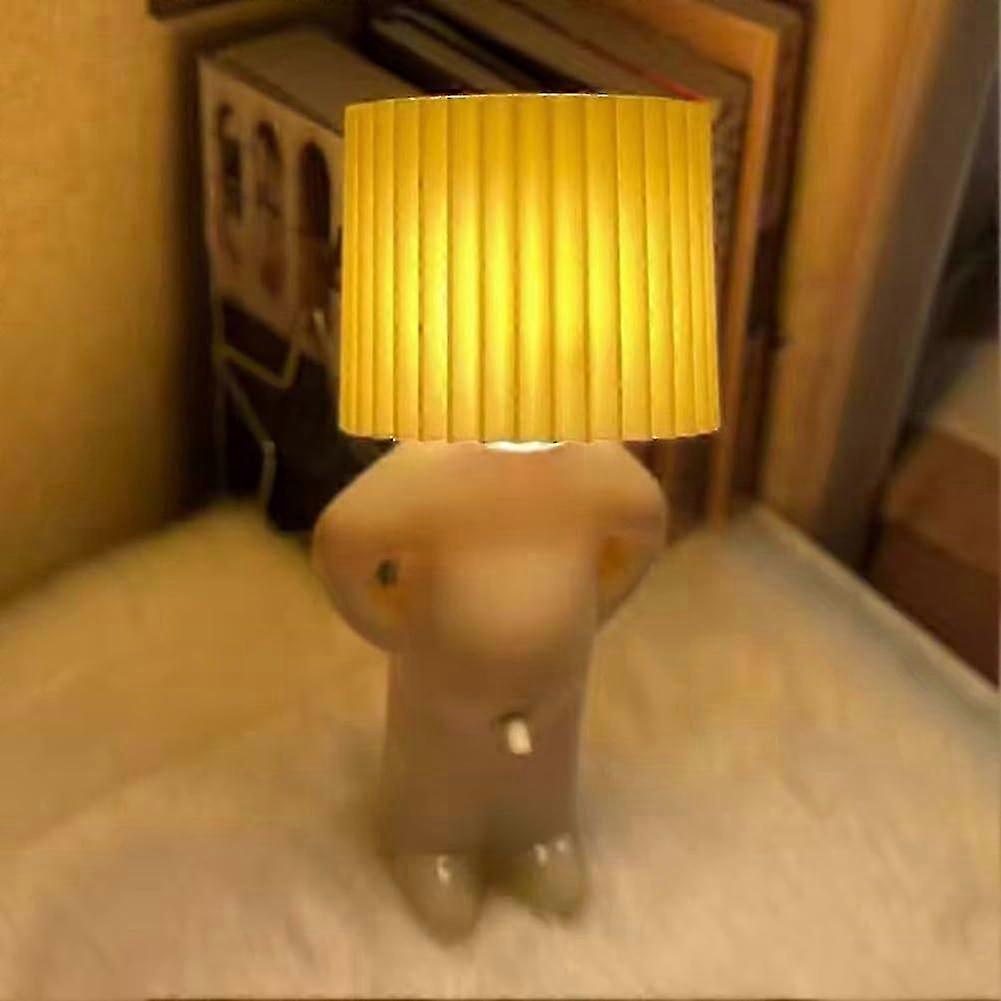 Creative Lamp Naughty Boy Shy Man Small Night Lamp Home Decoration Eu Plug