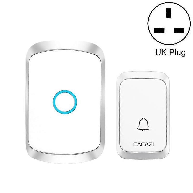 CACAZI A50 1 For 1 Wireless Music Doorbell without Battery, Plug:UK Plug