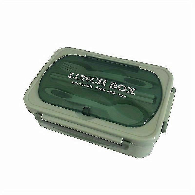 Leak-Proof Bento Box with 3 Compartments & Utensils - Ideal for Office, School & Outdoor Dining